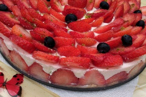 Cliquez pour zoomer ! Tarte aux fraises sans cuisson Thermomix par nathalie93600