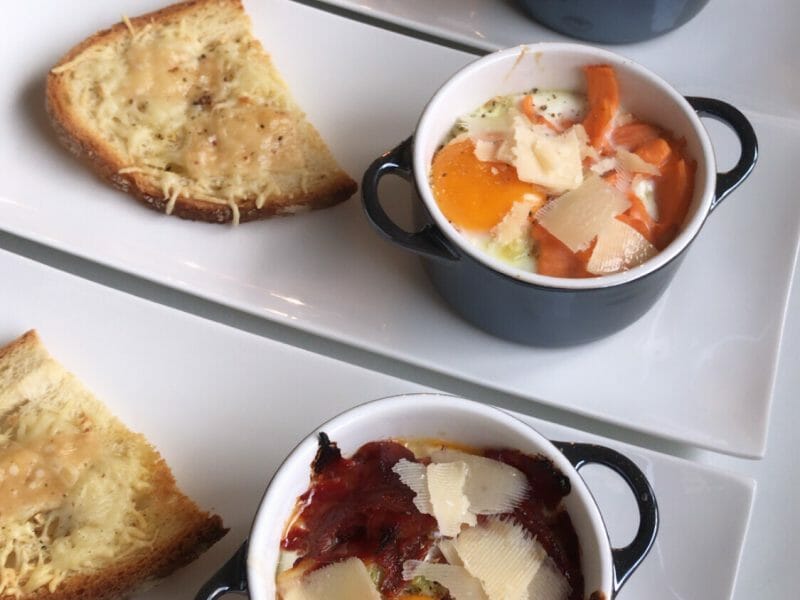 Cliquez pour zoomer ! Oeufs cocotte poireaux et saumon fumé Thermomix par jullyyyy29