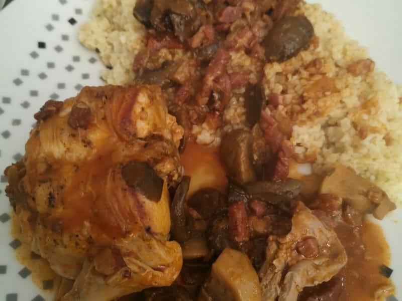 Cliquez pour zoomer ! Lapin sauce chasseur Thermomix par celinefrelon59