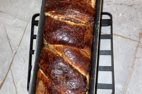 Cliquez pour zoomer ! Cozonac – Brioche roumaine aux noix et chocolat Thermomix par aurelieleolya