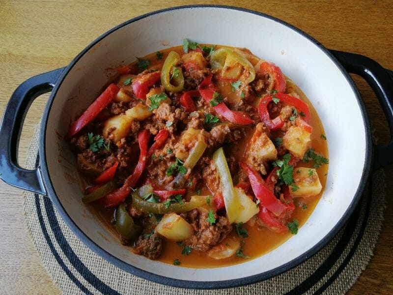 Cliquez pour zoomer ! Boeuf aux poivrons et pommes de terre Thermomix par Midulie