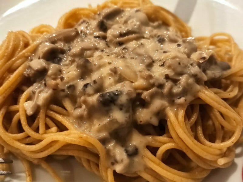 Cliquez pour zoomer ! Tagliatelle sauce crémeuse aux pleurotes Thermomix par puce-la-gourmande