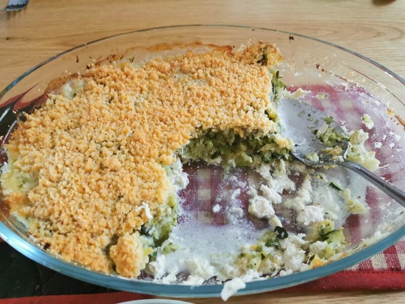 Cliquez pour zoomer ! Crumble poulet, courgettes et parmesan Thermomix par maliadalia