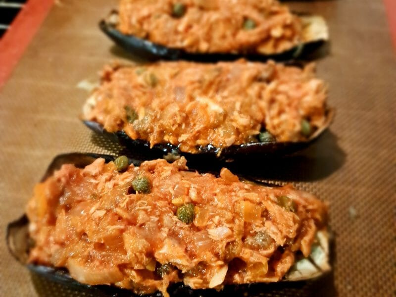Cliquez pour zoomer ! Aubergines farcies au thon Thermomix par manou1983