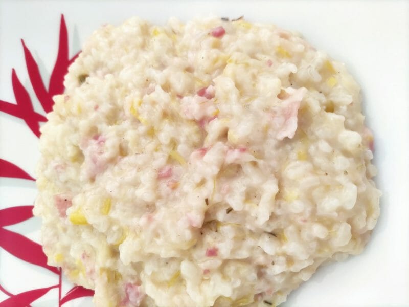 Cliquez pour zoomer ! Risotto poireaux et lardons Thermomix par ptitpioux