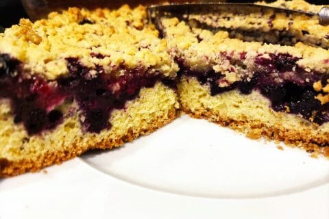 Cliquez pour zoomer ! Gâteau aux myrtilles façon crumble Thermomix par ptitpioux