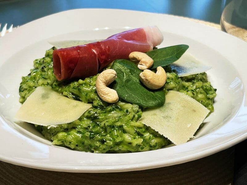 Cliquez pour zoomer ! Risotto au pesto d’épinards et basilic Thermomix par nathalie_borella