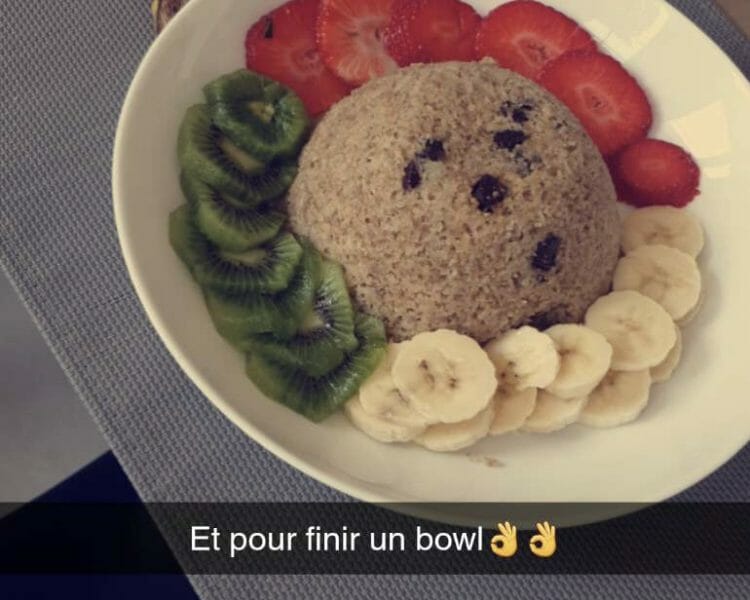 Cliquez pour zoomer ! Bowl cake banane et pépites de chocolat Thermomix par cyriak