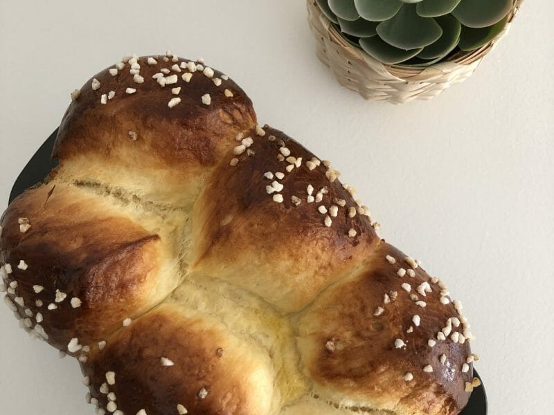 Cliquez pour zoomer ! Brioche tressée à la mie filante Thermomix par giuliv