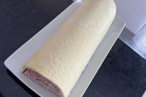 Cliquez pour zoomer ! Bûche de Noël framboises et chocolat blanc Thermomix par elena_11