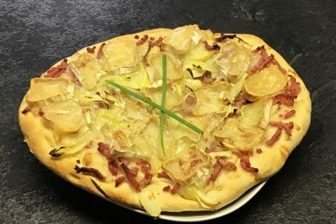 Cliquez pour zoomer ! Fougasse chèvre et lardons Thermomix par Les saveurs d’Ann’Abel