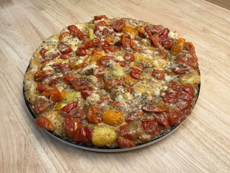 Cliquez pour zoomer ! Tatin de tomates cerises à la tapenade Thermomix par Les saveurs d’Ann’Abel