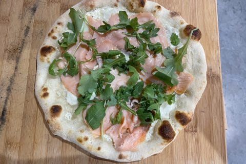 Cliquez pour zoomer ! Pizza blanche aux champignons Thermomix par Les saveurs d’Ann’Abel