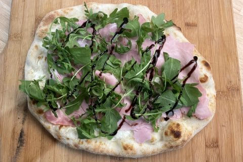 Cliquez pour zoomer ! Pizza blanche aux champignons Thermomix par Les saveurs d’Ann’Abel