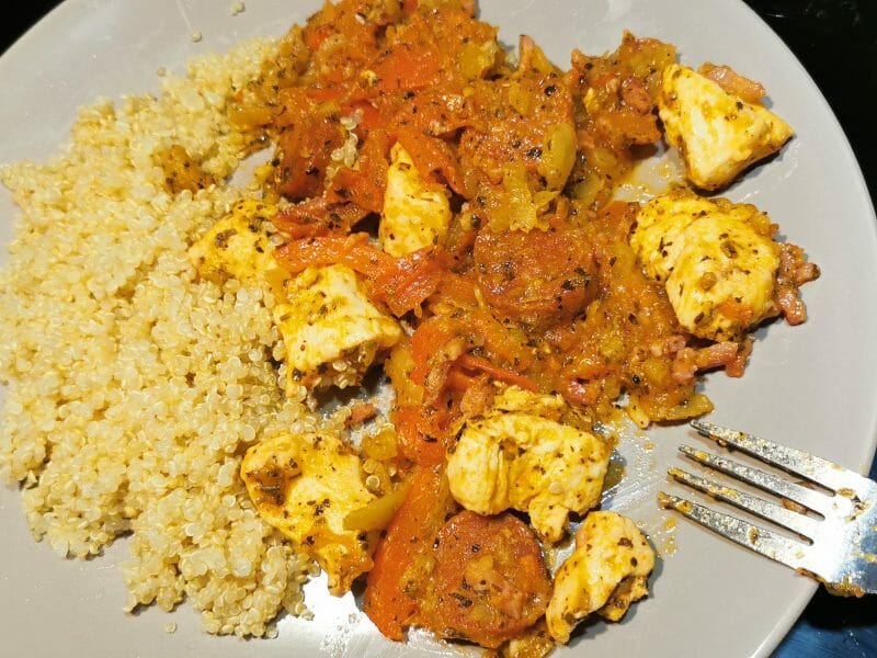 Cliquez pour zoomer ! Sauté de poulet au chorizo Thermomix par oceane_62