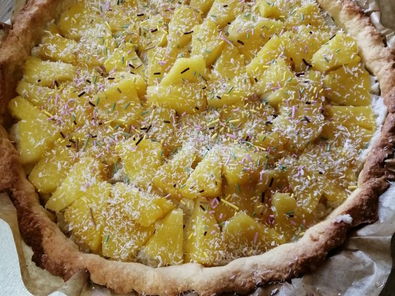 Cliquez pour zoomer ! Tarte piña colada Thermomix par adeline210895