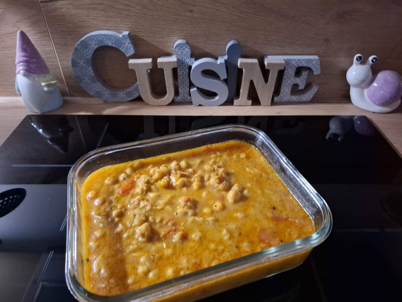 Cliquez pour zoomer ! Curry de pois chiches au lait de coco Thermomix par Petroni