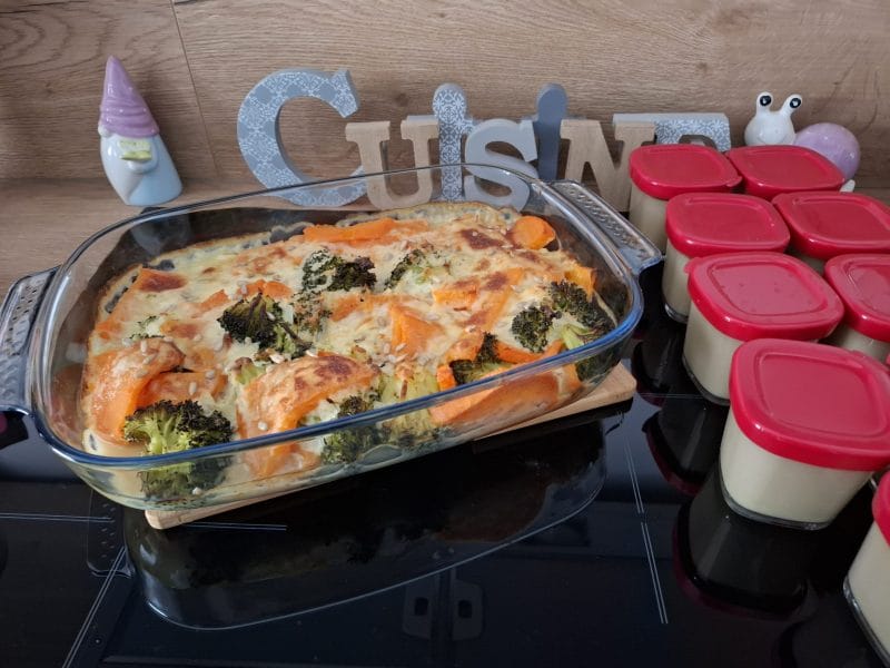 Cliquez pour zoomer ! Gratin de pommes de terre et brocolis Thermomix par Petroni