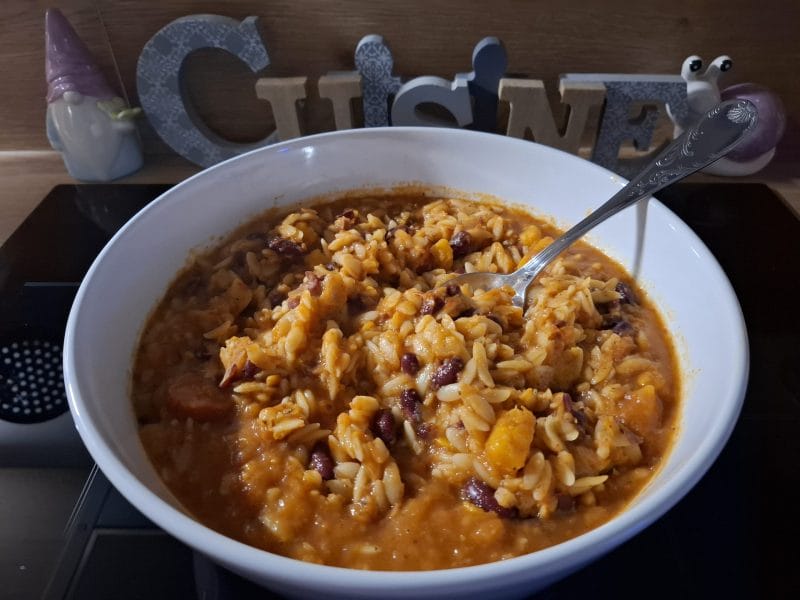 Cliquez pour zoomer ! Soupe aux haricots rouges et coquillettes Thermomix par Petroni