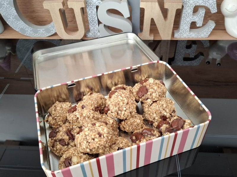 Cliquez pour zoomer ! Biscuits avoine, banane et chocolat Thermomix par Petroni