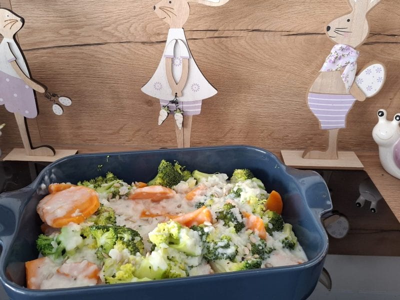 Cliquez pour zoomer ! Gratin de pommes de terre et brocolis Thermomix par Petroni