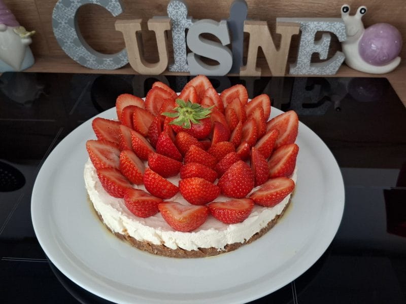 Cliquez pour zoomer ! Tarte aux fraises sans cuisson Thermomix par Petroni