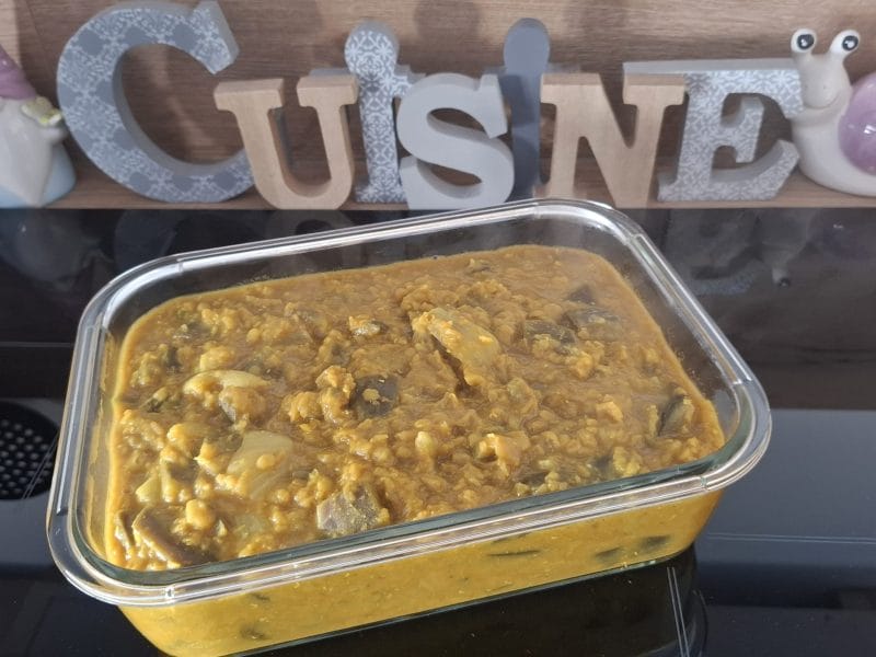 Cliquez pour zoomer ! Dhal d’aubergine et de lentilles corail Thermomix par Petroni
