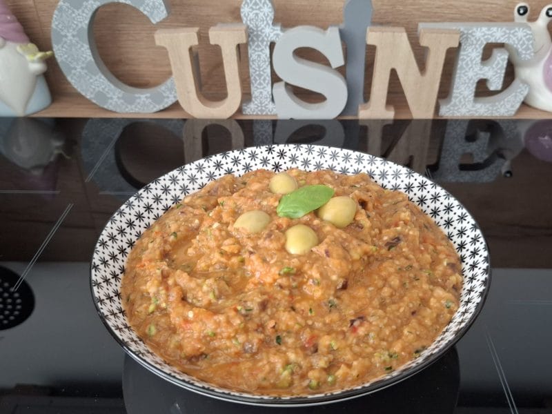 Cliquez pour zoomer ! Salade aubergines, courgettes et tomates Thermomix par Petroni