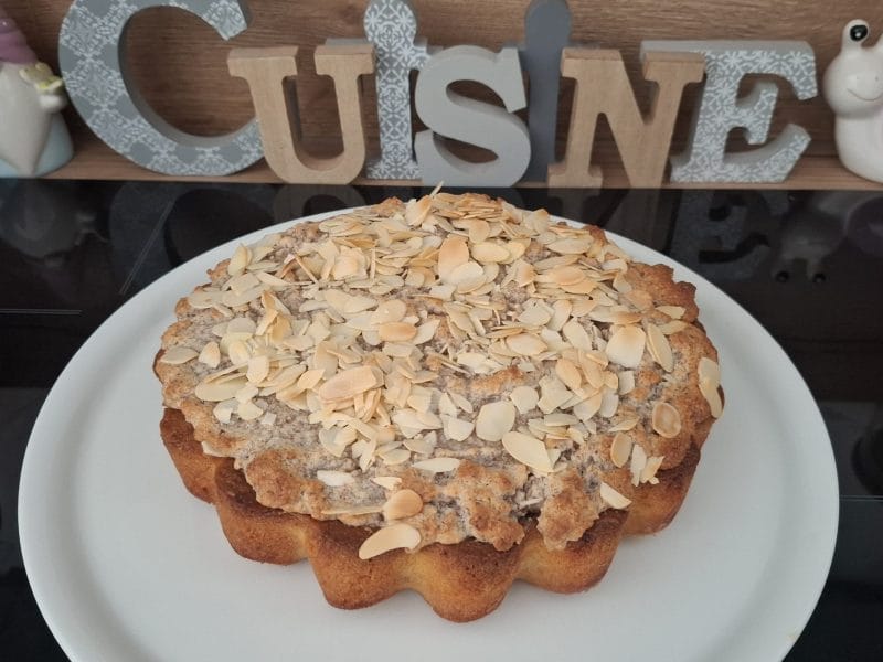 Cliquez pour zoomer ! Gâteau façon croissant aux amandes Thermomix par Petroni