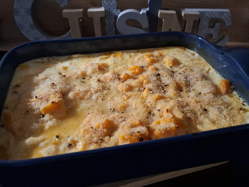 Cliquez pour zoomer ! Gratin de potiron et patate douce au comté Thermomix par Petroni