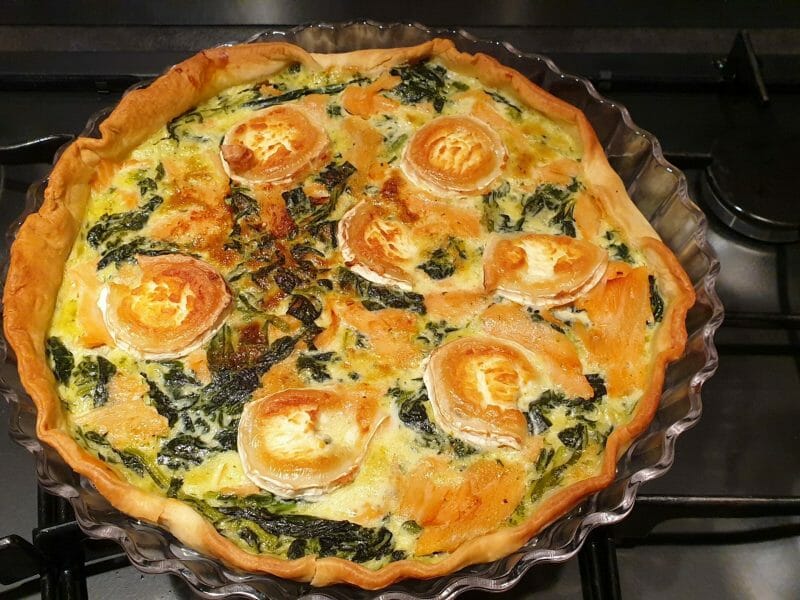 Cliquez pour zoomer ! Tarte épinards, saumon et chèvre Thermomix par Petroni