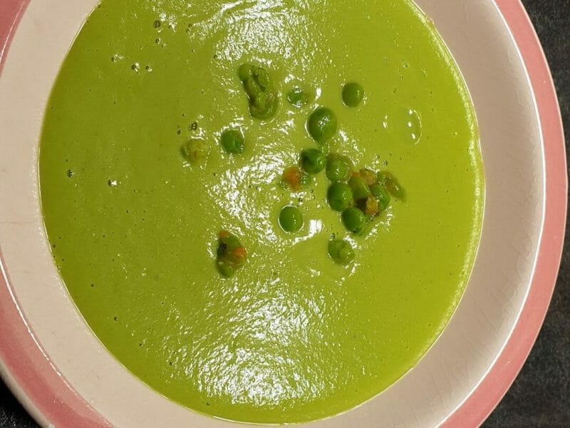 Cliquez pour zoomer ! Crème de petits pois à la mozzarella Thermomix par Petroni