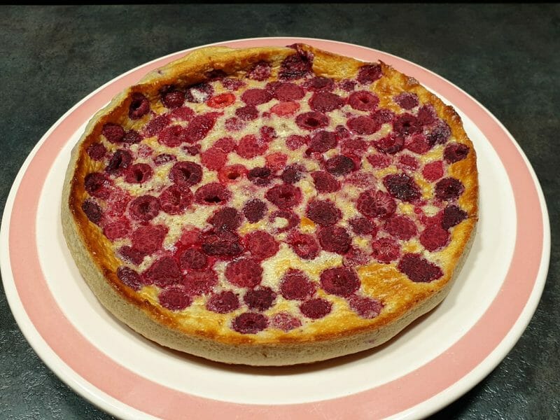 Cliquez pour zoomer ! Clafoutis aux framboises Thermomix par Petroni