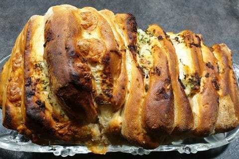 Cliquez pour zoomer ! Pain à l’ail, persil et mozzarella Thermomix par Petroni