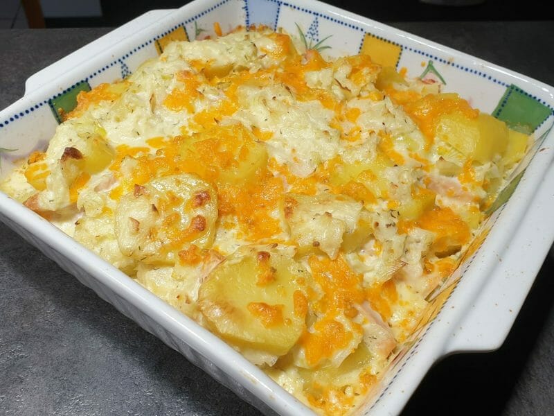 Cliquez pour zoomer ! Gratin aux deux saumons Thermomix par Petroni