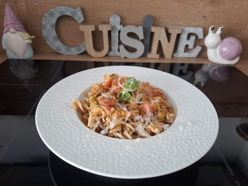 Cliquez pour zoomer ! Fusilli aux tomates et au chorizo Thermomix par Petroni