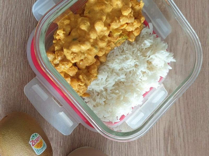 Curry de pois chiches au lait de coco au Thermomix - Cookomix