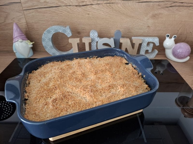 Cliquez pour zoomer ! Crumble coco, poires et pommes Thermomix par Petroni