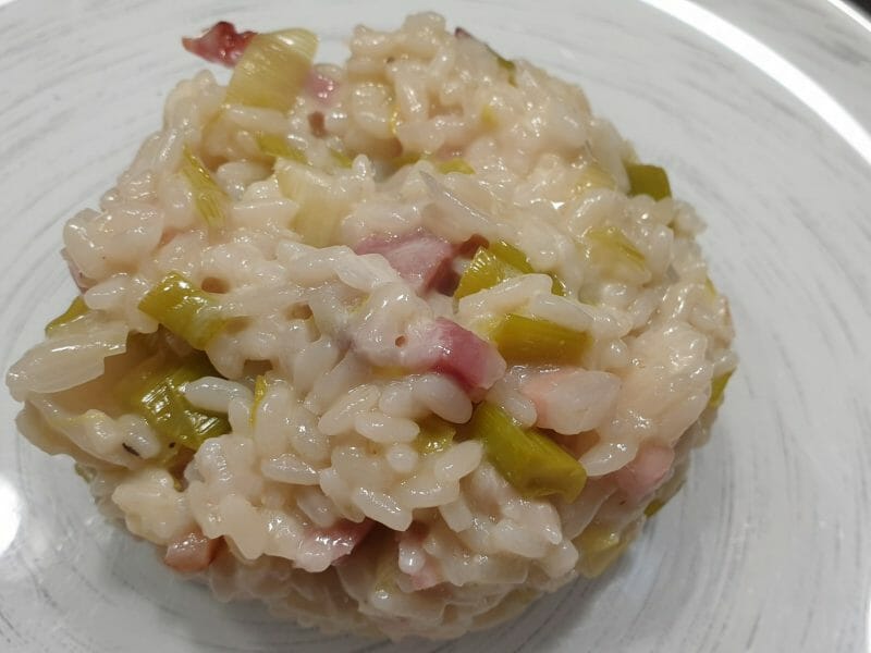 Cliquez pour zoomer ! Risotto poireaux et lardons Thermomix par Petroni