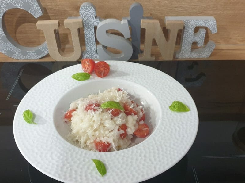 Cliquez pour zoomer ! Risotto tomates cerises basilic Thermomix par Petroni