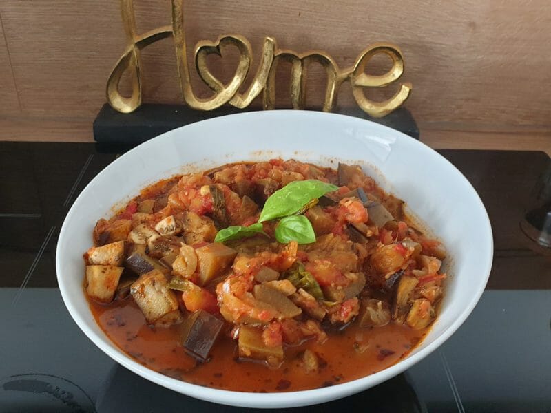 Cliquez pour zoomer ! Mijoté d’aubergines à la tomate Thermomix par Petroni