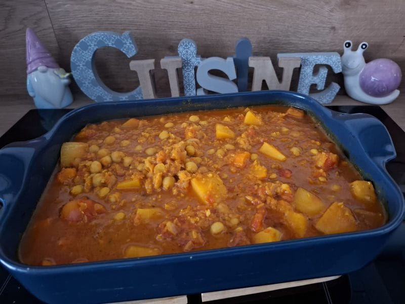 Cliquez pour zoomer ! Curry de butternut, pois chiches et lentilles Thermomix par Petroni