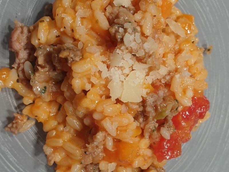 Cliquez pour zoomer ! Risotto à la bolognaise Thermomix par Petroni