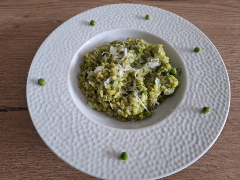 Cliquez pour zoomer ! Risotto aux épinards et petits pois Thermomix par Petroni