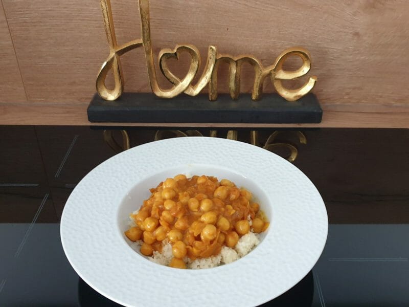 Cliquez pour zoomer ! Curry de pois chiches au lait de coco Thermomix par Petroni