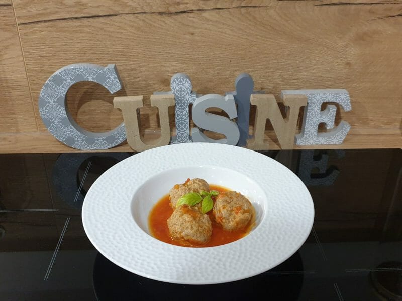 Cliquez pour zoomer ! Boulettes de viande à la sauce tomate Thermomix par Petroni