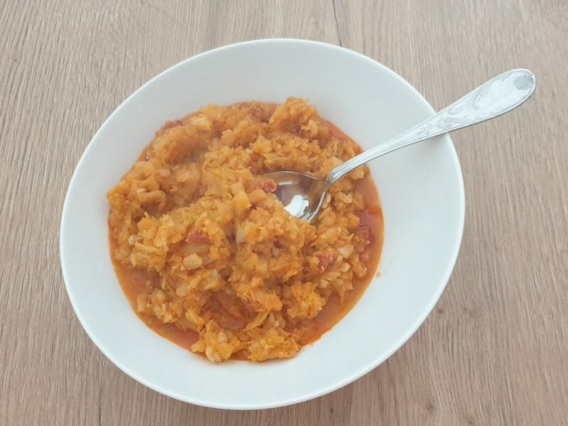 Cliquez pour zoomer ! Fondue de fenouil au chorizo Thermomix par Petroni