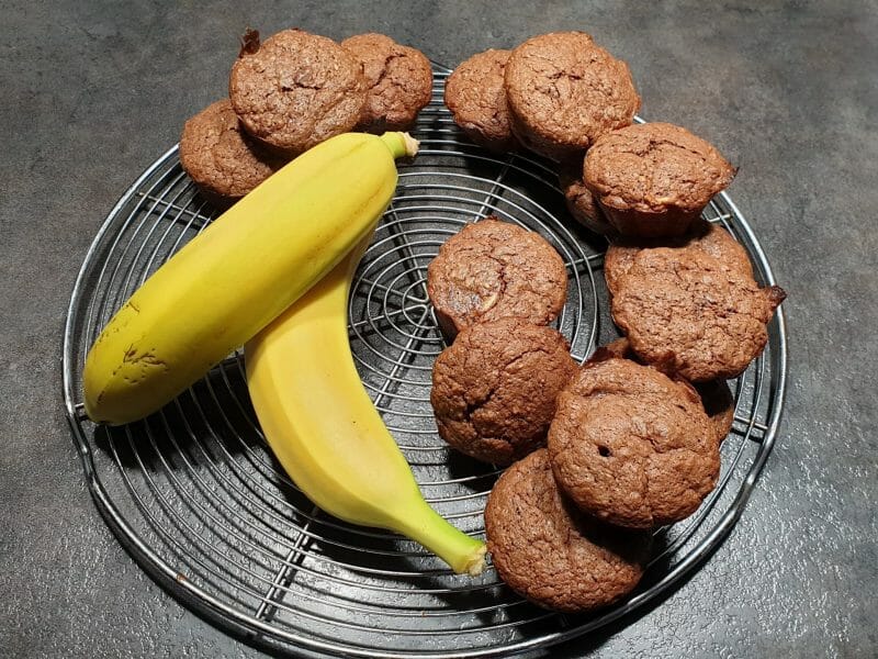 Cliquez pour zoomer ! Browfins choco banane et pécan Thermomix par Petroni