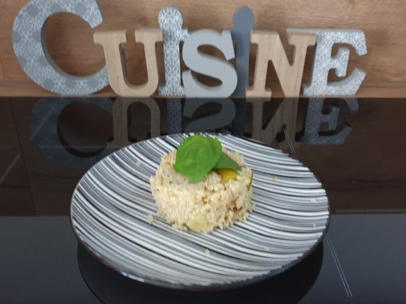 Cliquez pour zoomer ! Risotto de quinoa, courgettes et saumon Thermomix par Petroni