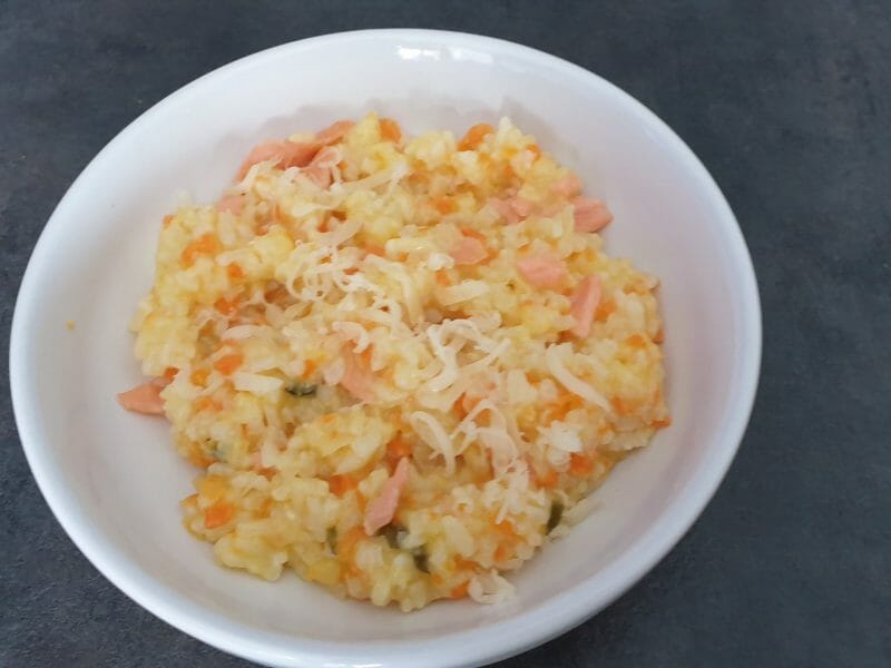 Cliquez pour zoomer ! Risotto carottes et saumon fumé Thermomix par Petroni